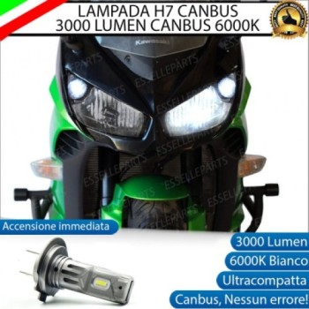 Lampada H7 LED 3000 Lumen per Abbagliante KAWASAKI Z 1000 SX 2011-2016 ABS Tourer