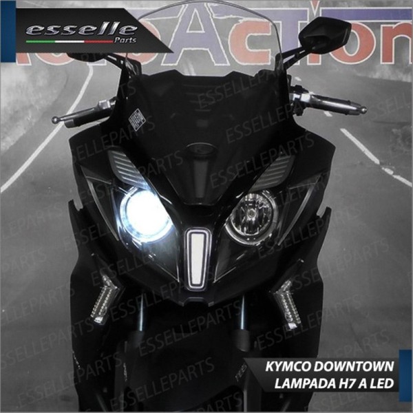Lampada Singola H7 LED 3000 Lumen per Abbagliante KYMCO Downtown 350i 2015-2017 ABS