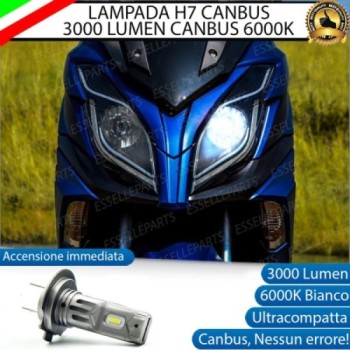 Lampada H7 LED 3000 Lumen per Abbagliante KYMCO G-Dink 300i 2018-2020