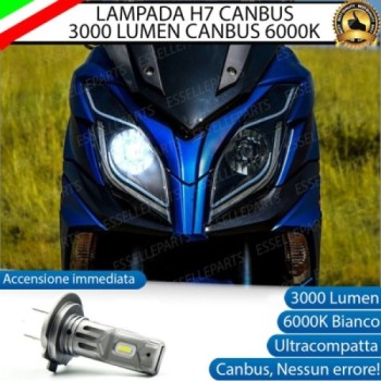 Lampada H7 LED 3000 Lumen per Abbagliante KYMCO K-Xct 125i 2011-2017