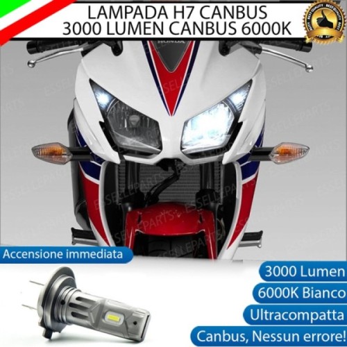 Lampada H7 3000 LUMEN Abbagliante per HONDA CBR 300 R 2014-2017 ABS
