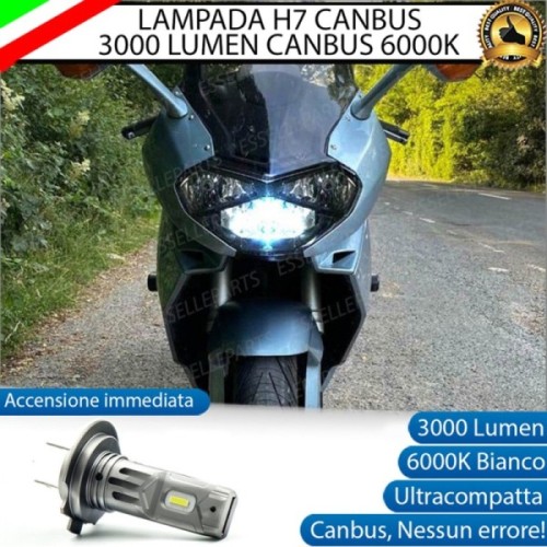 Lampada Singola Abbagliante LED H7 3000 Lumen per APRILIA SL 1000 2000-2004 Falco