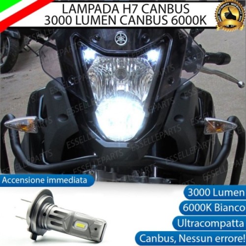 Lampada Singola Abbagliante LED H7 3000 Lumen per Yamaha XT 660 2008-2016 Z Tenere'