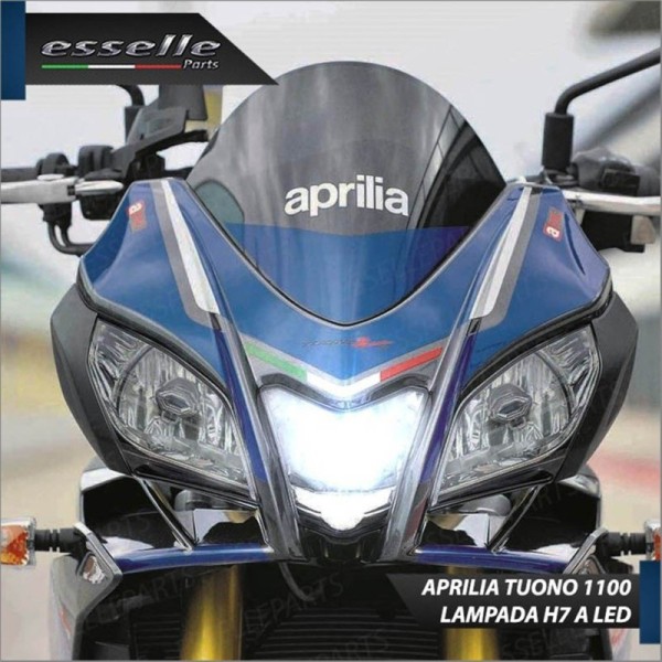 Lampada Singola H7 3000 LUMEN Abbagliante per APRILIA Tuono 1100 2015-2017 V4 Factory