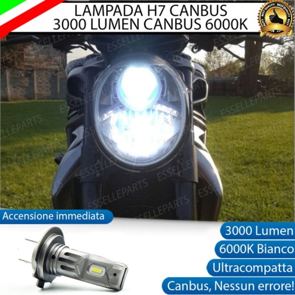 Lampada Singola Abbagliante LED H7 3000 Lumen per MV AGUSTA Brutale 990 2009-2012 R