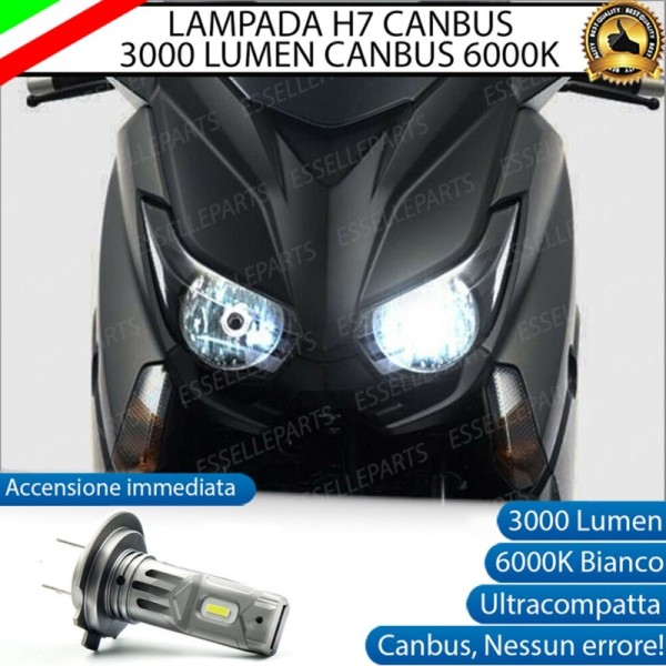 Kit Full LED Lampada H7 3000 Lumen Abbaglianti per YAMAHA X-Max 400 2013-2016