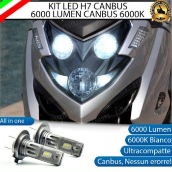 Coppia Lampade H7 LED 6000 Lumen per Abbaglianti KYMCO Myroad 700i 2011-2016