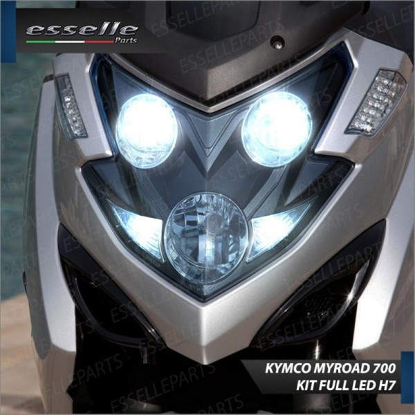 Coppia Lampade H7 LED 6000 Lumen per Abbaglianti KYMCO Myroad 700i 2011-2016