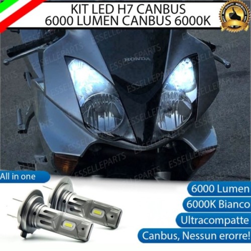 Coppia Lampade H7 LED 6000 Lumen per Abbaglianti HONDA VFR 800 2002-2005
