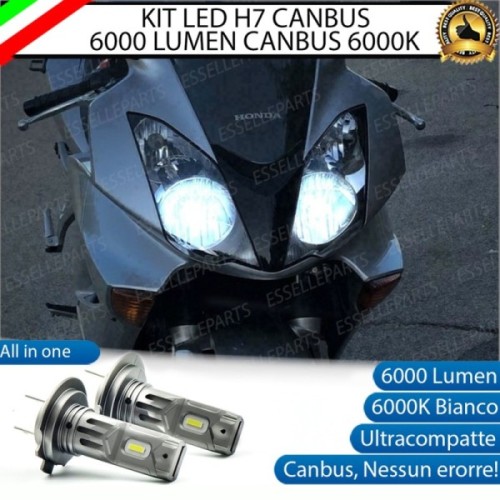 Coppia Lampade H7 LED 6000 Lumen per Anabbaglianti HONDA VFR 800 2002-2005
