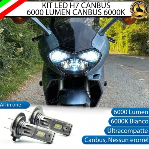 Coppia Lampade Anabbaglianti LED H7 6000 Lumen per APRILIA SL 1000 2000-2004 Falco