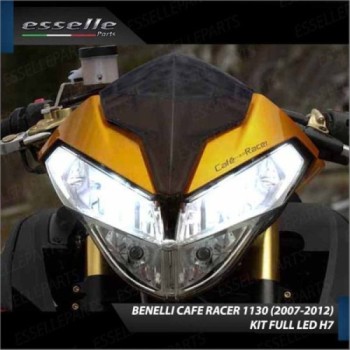 Coppia Lampade Anabbaglianti LED H7 6000 Lumen per Benelli Cafe Racer 1130 2007-2012
