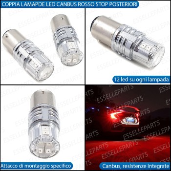 Coppia Lampade LED BAY15D Stop / Posizione Posteriori per TOYOTA PROACE CITY