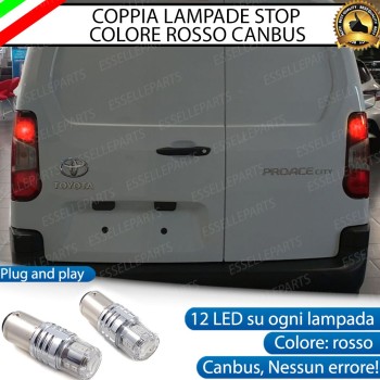 Coppia Lampade LED BAY15D Stop / Posizione Posteriori per TOYOTA PROACE CITY