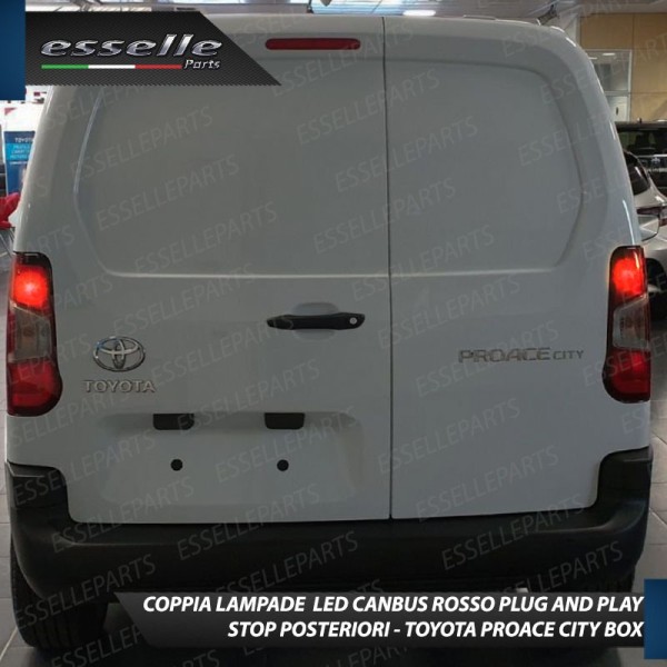 Coppia Lampade LED BAY15D Stop / Posizione Posteriori per TOYOTA PROACE CITY
