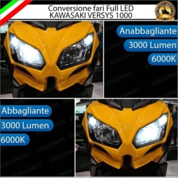 Conversione Fari Full LED per Kawasaki Versys 10006000K Bianco Ultracompatte