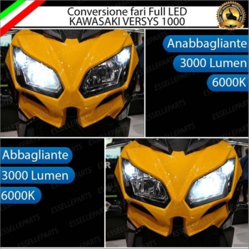 Conversione Lampade LED per Kawasaki Versys Luce Bianca