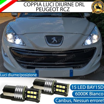 Luci POSIZIONE DIURNE Led Canbus PEUGEOT RCZ Luce Bianca No Error