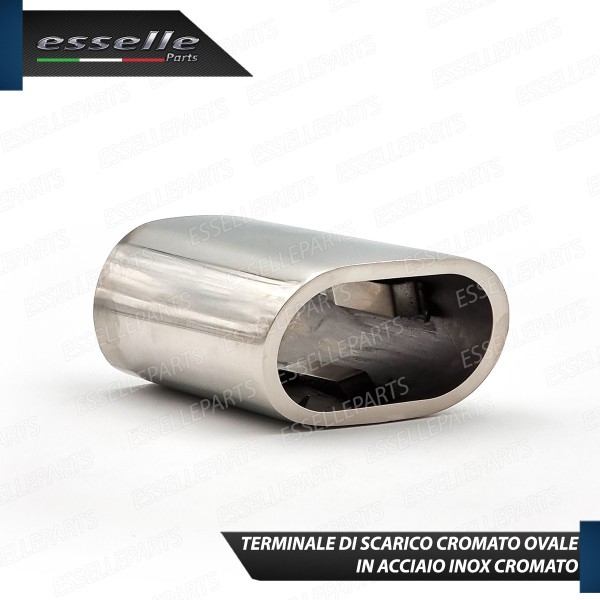 Terminale Scarico Cromato Lucido Acciaio Inox Bmw X4 F26 Scarico Ovale