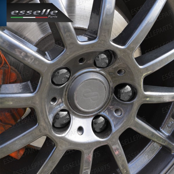 Kit 20 X Cover Copribulloni NERO LUCIDO - DIAMETRO 17MM -