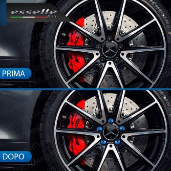 Kit 20 X Cover Copribulloni BLU LUCIDO - DIAMETRO 17MM -