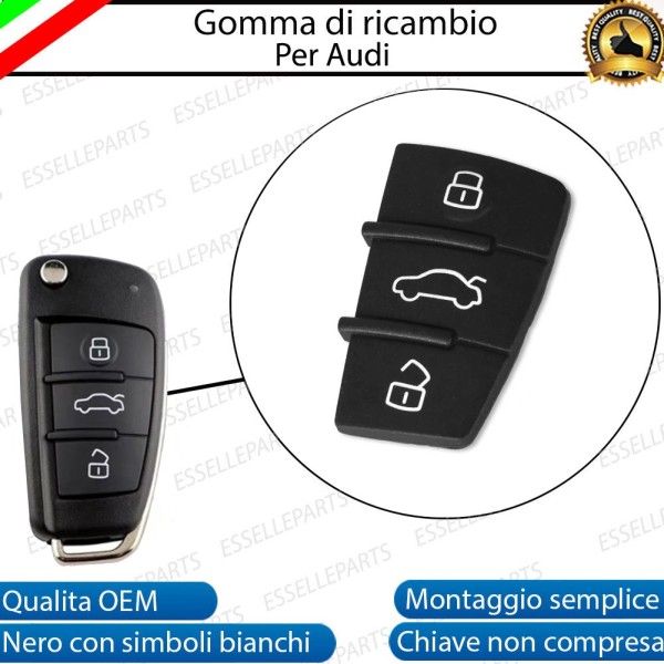 Gomma di Ricambio per Pulsanti chiave AUDI A3 (8P) (8PA) RESTYLING