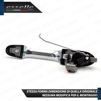Maniglia Esterna Fiat Abarth 500 500 C 595 695 Lato Guidatore Cromata Completa