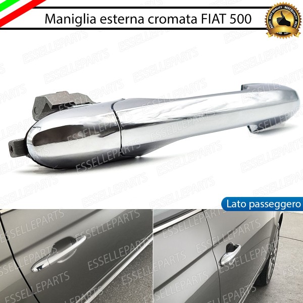 Maniglia Esterna Fiat Abarth 500 500 C 595 695 Lato Passeggero Cromata Completa