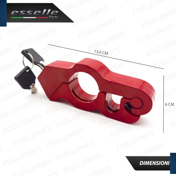 Antifurto Blocca Leva Freno in Metallo ROSSO per Cagiva