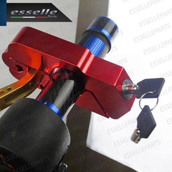 Antifurto Blocca Leva Freno in Metallo ROSSO per Kymco