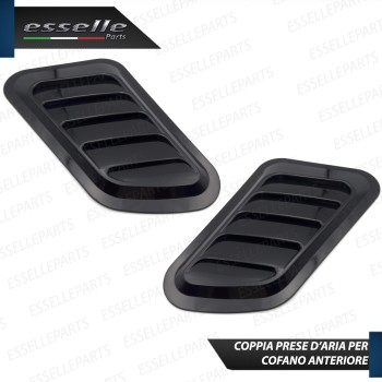 Coppia Prese d'aria sportive per cofano NERO LUCIDO Adesive in ABS Coppia Prese d'aria sportive per cofano NERO LUCIDO Adesive in ABS