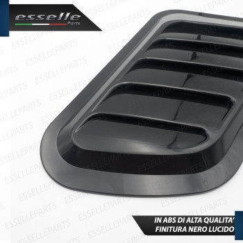 Coppia Prese d'aria sportive per cofano NERO LUCIDO Adesive in ABS Coppia Prese d'aria sportive per cofano NERO LUCIDO Adesive in ABS