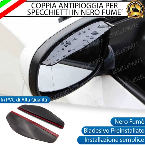 Coppia Deflettori Antipioggia NERO FUME' Adesivi in pvc