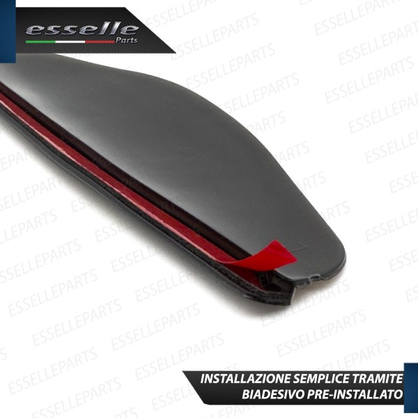 Coppia Deflettori Antipioggia NERO FUME' Adesivi in pvc