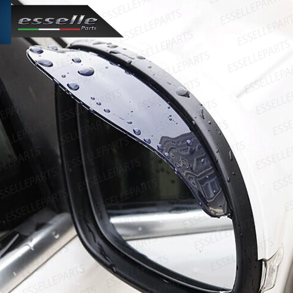 Coppia Deflettori Antipioggia NERO FUME' Adesivi in pvc