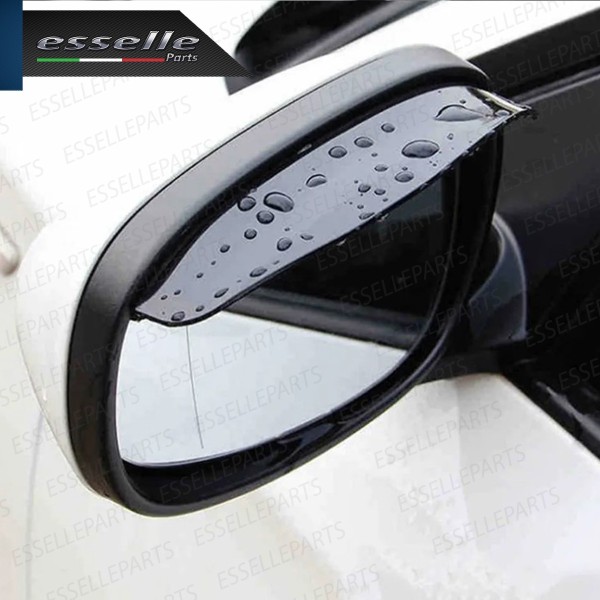 Coppia Deflettori Antipioggia NERO FUME' Adesivi in pvc