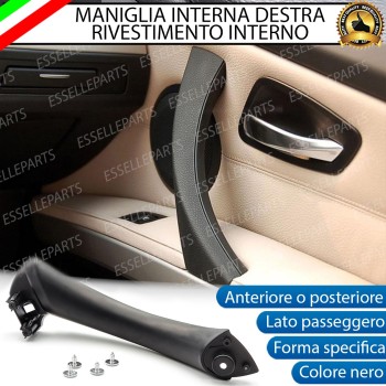 Maniglia Interna Lato Passeggero Soft Touch Nero Bmw Serie 3 E90 E91 E92 E93 Maniglia Interna Lato Passeggero Soft Touch Nero Bmw Serie 3 E90 E91 E92 E93