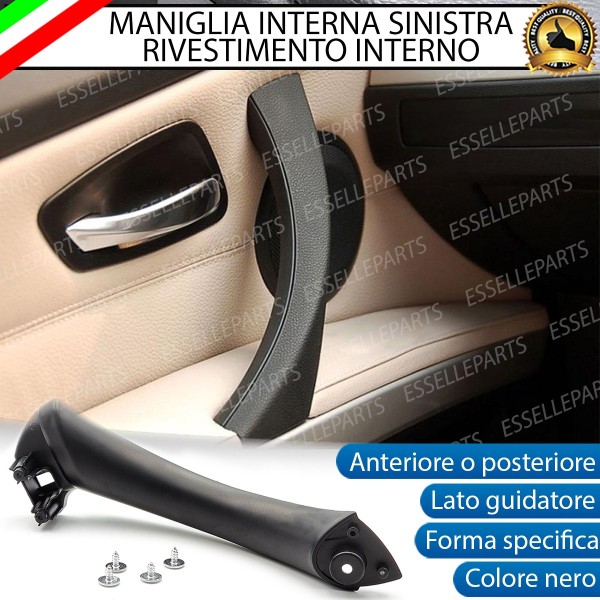 Maniglia Interna Lato Guidatore Soft Touch Nero Bmw Serie 3 E90 E91 E92 E93