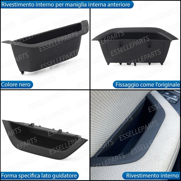 Maniglia Interna Anteriore Lato Guidatore Soft Touch Nero Bmw X3 F25