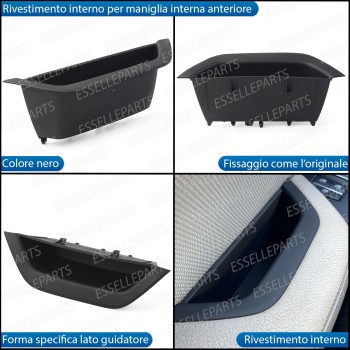 Maniglia Interna Anteriore Lato Guidatore Soft Touch Nero Bmw X4 F26