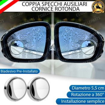 Coppia Specchi ausiliari Angolo Cieco Regolabili a 360° per Specchietti esterni Coppia Specchi ausiliari Angolo Cieco Regolabili a 360° per Specchietti esterni