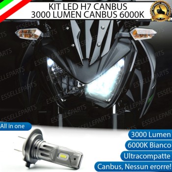 Kit Full LED Lampada H7 3000 Lumen Abbaglianti per KAWASAKI Z 800 2012-2013