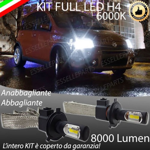 Kit Full LED H4 Anabbaglianti/Abbaglianti 8000 LUMEN FIAT PANDA II