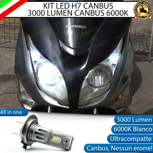 Lampada Singola Abbagliante LED H7 3000 Lumen per HONDA SW T 400 2009-2016