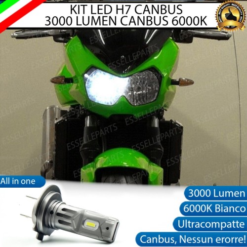 Lampada H7 LED 3000 Lumen per Anabbagliante KAWASAKI Z 750 2003-2006