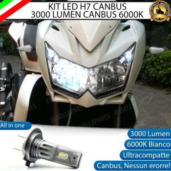 Lampada H7 LED 3000 Lumen per Anabbagliante KAWASAKI Z 750 2007-2014 ABS