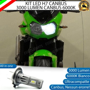 Lampada H7 LED - ULTRA COMPATTA - 3000 Lumen per Abbagliante KAWASAKI Z 750 2003-2006