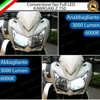 Conversione Fari Full LED ULTRA COMPATTA per KAWASAKI Z 750 2007-2014 ABS