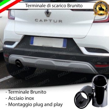 Terminale di Scarico Nero Brunito Inox per Captur II