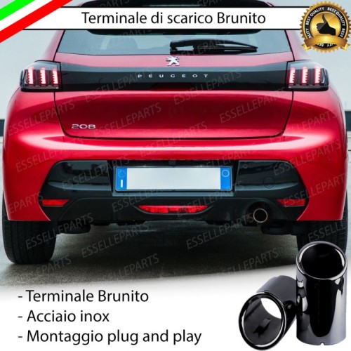 Terminale di Scarico Nero Brunito Inox per 208 II